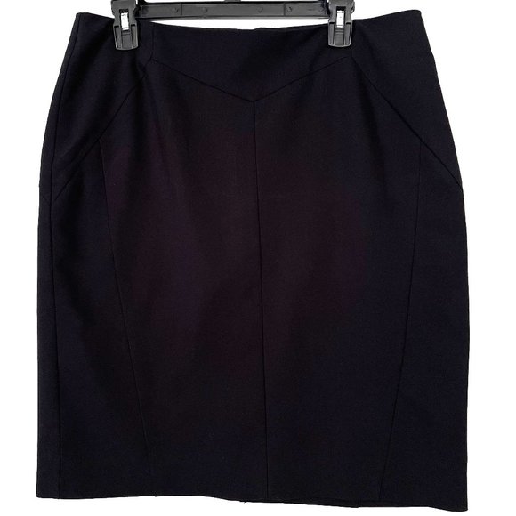 Worthington Dresses & Skirts - Worthington Skirt Women, Line A, Asymmetric Lines Designs S-12 Black Zip Back